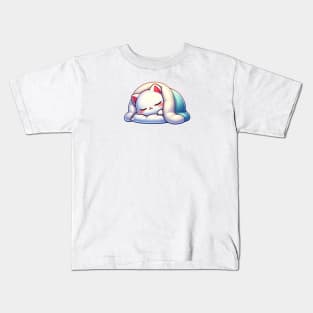 Squishy Sleeping Bunny 🐱 Sweet Dreams Kids T-Shirt